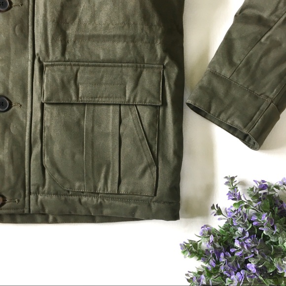 NWT Goodfellow & Co Olive Green Sherpa Lines Parka - Picture 3 of 8